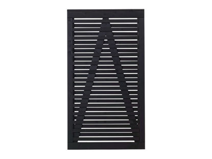 Plus Osaka Sichtschutz-Gartentüre Kiefer-Fichte schwarz 100 x 180 cm