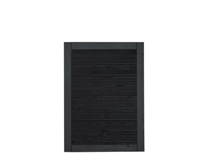 Plus Plank Gartentüre Fichte schwarz 100 x 125 cm