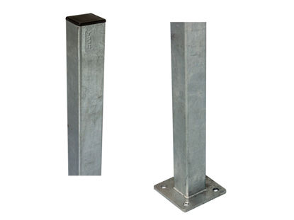 Plus Stahlpfosten verzinkt mit Fuss 95 x 4,5 x 4,5 cm