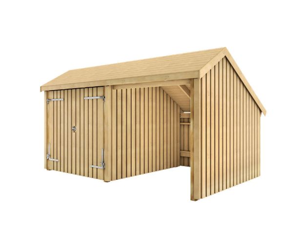 Immagine di Plus Gartengebäude Multihaus offen mit Doppeltor 432 x 248 cm