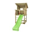 Bild von Plus Play Spielturm mit Dach und grüner Rutsche 350 x 132 x 283 cm