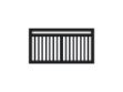 Image de Plus Linea Zaun schwarz 150 x 80 cm