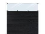 Immagine di Plus Plank Profilzaun mit Glas und Fichte schwarz 174 x 163 cm