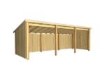 Bild von Plus Gartengebäude Nordic Multihaus offen 635 x 218 cm - Dachpappe und Aluleisten