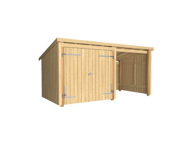 Bild von Plus Gartengebäude Nordic Multihaus offen mit Doppeltor 432 x 218 cm