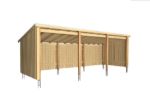Bild von Plus Gartengebäude Nordic Multihaus offen 635 x 218 cm  - Dachpappe, Aluleisten und Bodenanker