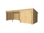 Immagine di Plus Gartengebäude Nordic Multihaus offen mit Doppeltor 635 x 218 cm