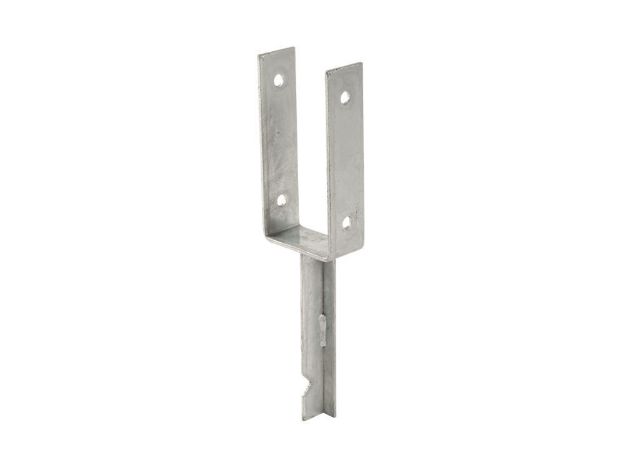 Bild von Plus U-Pfostenträger Pfostenfuss verzinkt zum Einbetonieren für Holzpfosten 9 cm
