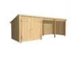 Image de Plus Gartengebäude Nordic Multihaus offen mit Doppeltor 635 x 218 cm - Dachpappe und Aluleisten