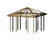 Image de Plus Pavillon Grundbausatz ohne Dach und Fußboden 387 x 387 x 294 cm druckimprägniert