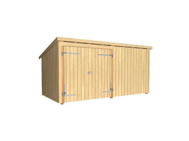 Bild von Plus Gartengebäude Nordic Multihaus geschlossen mit Doppeltüre 432 x 218 cm
