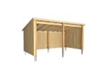 Bild von Plus Gartengebäude Nordic Multihaus offen 432 x 218 cm - Dachpappe, Aluleisten und Bodenanker