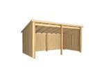 Bild von Plus Gartengebäude Nordic Multihaus offen 432 x 218 cm - Dachpappe und Aluleisten