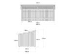 Bild von Plus Gartengebäude Nordic Multihaus offen 432 x 218 cm - Dachpappe und Aluleisten