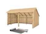 Image de Plus Gartengebäude Multihaus offen 432 x 248 cm - Dachpappe und Aluleisten