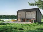 Image de Plus Gartengebäude Multihaus offen 432 x 248 cm - Dachpappe und Aluleisten