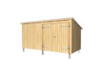 Bild von Plus Gartengebäude Nordic Multihaus geschlossen mit Doppeltüre 432 x 218 cm - Dachpappe, Aluleisten und Bodenanker