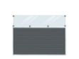 Immagine di Plus Artura WPC Zaun mit Klarglas 180 x 135 cm