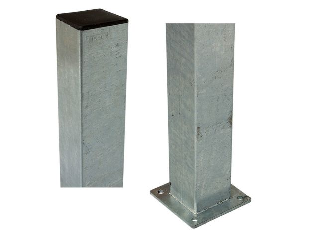 Bild von Plus Stahlpfosten verzinkt mit Fuss 8 x 8 x 96 cm AKTIONSPREIS