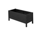 Bild von Plus Pflanzkasten Blumenkasten mit Füßen 88 x 39 cm schwarz