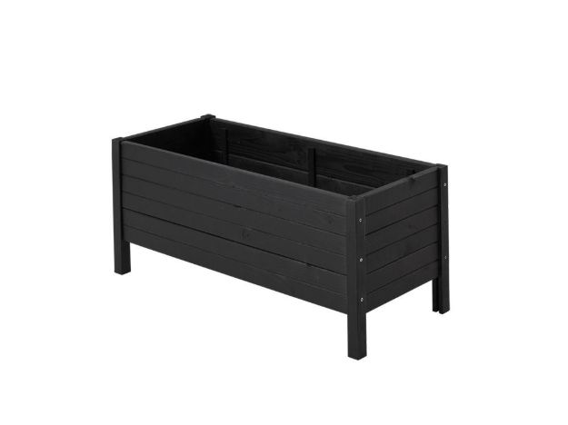 Bild von Plus Pflanzkasten Blumenkasten mit Füßen 88 x 39 cm schwarz