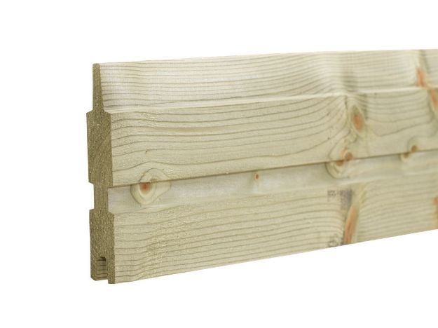 Image de Plus Plank Profilbrett Kiefer-Fichte druckimprägniert 177  x 2,5 x 14 cm