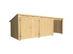 Bild von Plus Gartengebäude Nordic Multihaus ein Drittel offen mit Doppeltor 635 x 218 cm