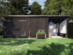 Immagine di Plus Gartengebäude Nordic Multihaus ein Drittel offen mit Doppeltor 635 x 218 cm