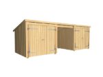 Bild von Plus Gartengebäude Nordic Multihaus zwei Doppeltore aussen 635 x 218 cm