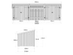 Bild von Plus Gartengebäude Nordic Multihaus zwei Doppeltore aussen 635 x 218 cm