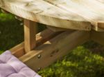 Bild von Plus Picknicktisch rund mit Rückenlehnen Kiefer-Fichte druckimprägniert d=237 cm
