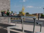 Immagine di Plus Zigma Picknicktisch mit 2 Rückenlehnen Kiefer-Fichte schwarz 176 cm