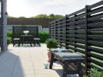 Immagine di Plus Osaka Sichtschutz-Gartentüre Kiefer-Fichte schwarz 100 x 180 cm