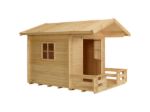 Immagine di Plus Spielhaus mit Terrasse 238 x 215 x 190 cm unbehandelt