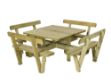 Immagine di Plus Picknicktisch 4-eckig mit Rückenlehne 237 cm