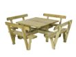 Image de Plus Picknicktisch 4-eckig mit Rückenlehne 237 cm