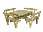 Bild von Plus Picknicktisch 4-eckig mit Rückenlehne 237 cm
