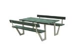 Immagine di Plus Wega Picknicktisch mit 2 Rückenlehnen Retex Upcycling grün 177 cm