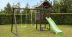 Immagine di Plus Play Spielturm mit Schaukelbalken und grüner Rutsche 460 x 395 x 200 cm