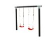 Image de Plus Cubic Schaukelgestell mit 2 roten Schaukeln 268 x 9 x 209 cm schwarz