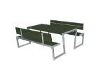 Image de Plus Zigma Picknicktisch mit 2 Rückenlehnen Kiefer-Fichte grün 176 cm