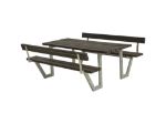 Bild von Plus Wega Picknicktisch mit 2 Rückenlehnen Retex Upcycling schwarz 177 cm