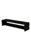 Image de Plus Rustik Trallebank mit Schuhregal Kiefer-Fichte schwarz 218 cm