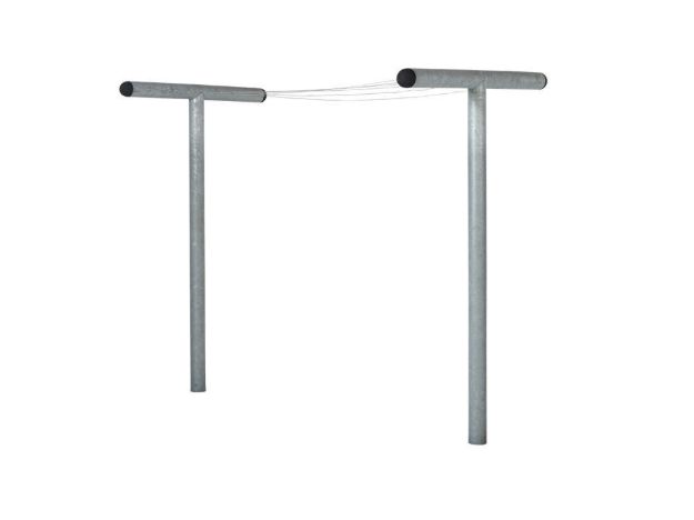 Image de Plus Pipe Trockengestell Stahl verzinkt 290 cm x d=10 cm mit Leine