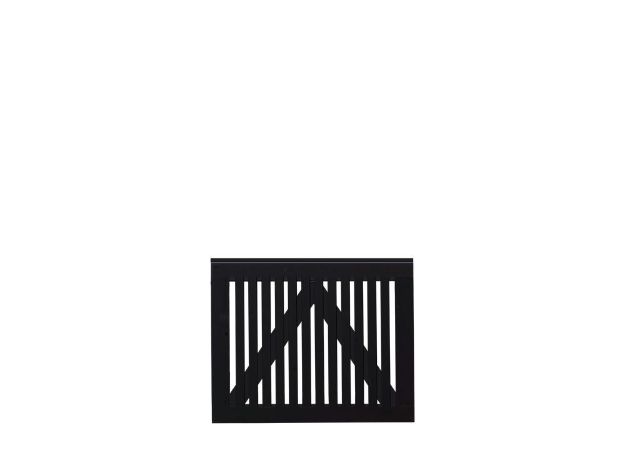 Image de Plus Sendai Gartentüre Einzeltor Kiefer-Fichte schwarz 100 × 80 cm