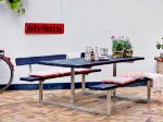 Bild von Plus Basic Picknicktisch teakfarben 177 x 160 x 73 cm Garten-Sitzgruppe