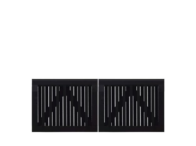 Image de Plus Nagano Gartentor Doppeltor Kiefer-Fichte schwarz 200 × 80 cm