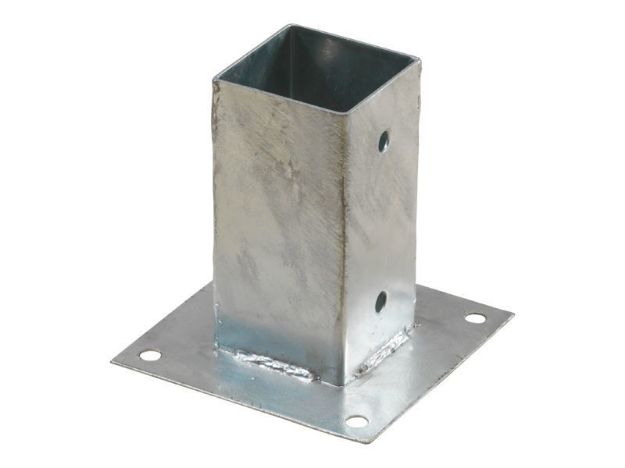 Bild von Plus Cubic Pfostenschuh Pfostenfuss verzinkt zum Verbolzen für 7 x 7 cm Pfosten