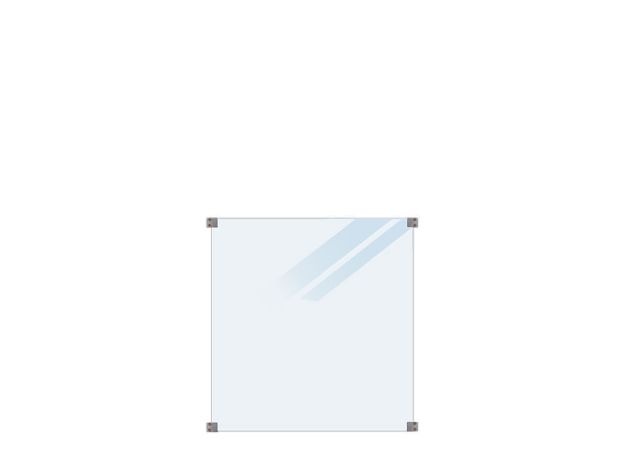Immagine di Plus Verbundglaszaun satiniert 90 x 91 cm für quadratische Pfosten