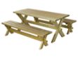 Immagine di Plus Nostalgi Plankengarnitur 177 cm druckimprägniert Tisch und 2 Bänke